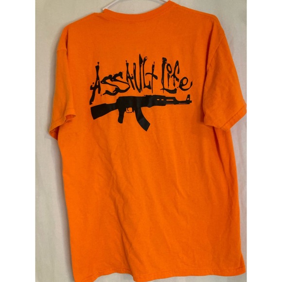 Anvil Assault Life Mens T Shirt Orange Size Large - Picture 2 of 3